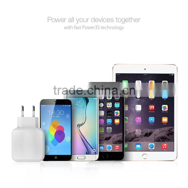 EU plug adapter 5V 4.8A USB wall charger 4.8A for iPhone/iPad and Samsung