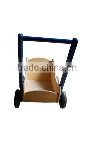 Wooden baby stroller
