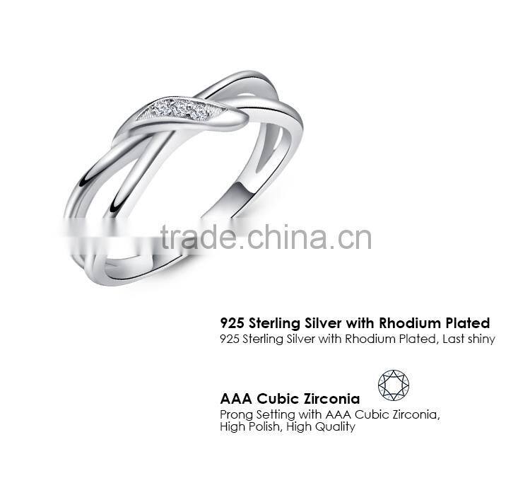 White CZ Band Women's 925 Sterling Silver Rings Wedding Jewelry