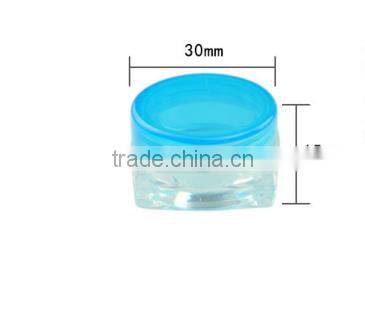 5g White Plastic jar container with plastic lid cap