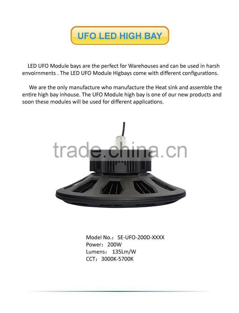 CE ROHS Listed 200W UFO LED High Bay Light