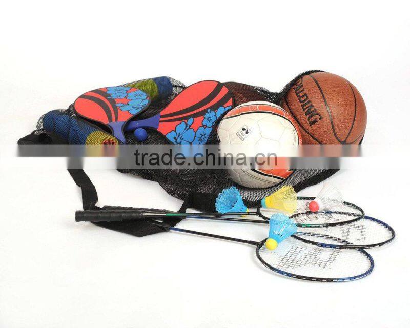 Mesh Ball Bag With Shoulder Strap. 30 x 40 Inches with Drawstring Closure