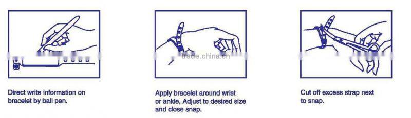 Colored Medical Identification Bracelets for Adult