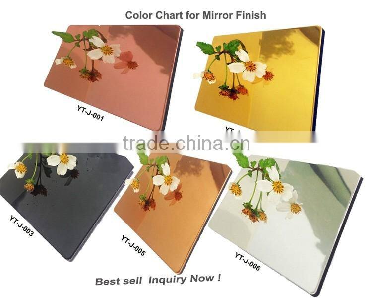 Black Gold Silver colorful Mirror ACP sheet best building material cheap price
