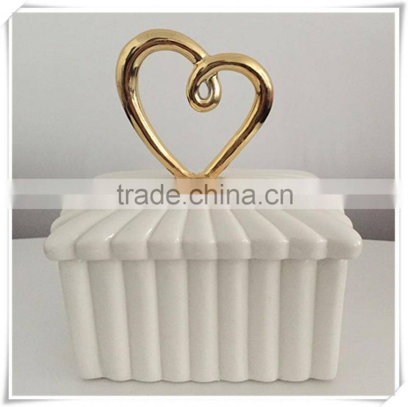 custom ceramic heart shaped jewelry box