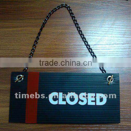 Corrugated plastic open closed door signs
