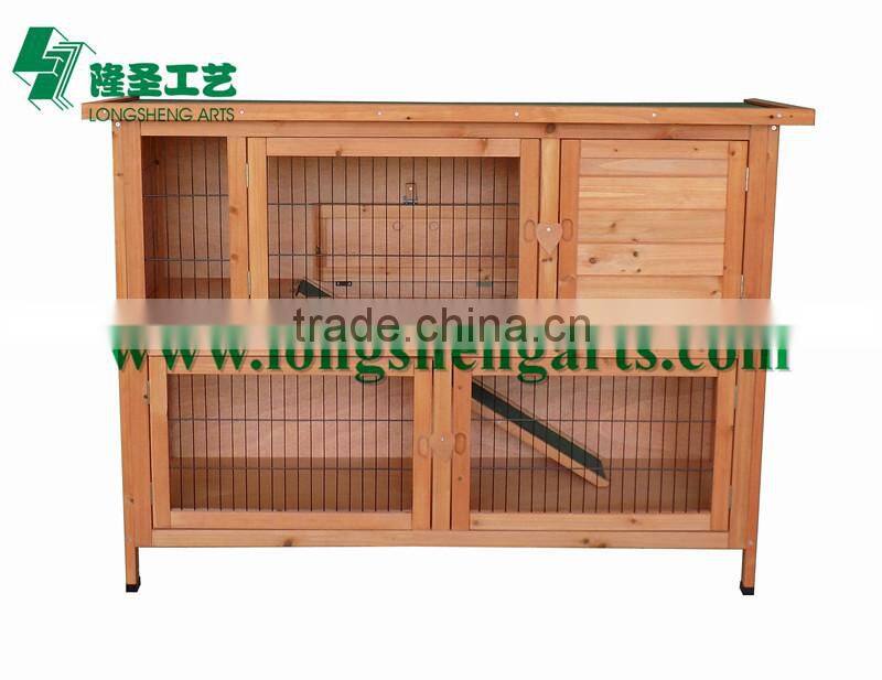 Two layer wooden Rabbit hutch