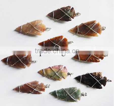 Wire Wrapped Arrowhead Pendants