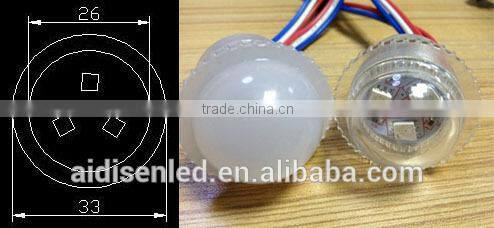 DC12V 26mm Led pixel light with 3 leds RGB ucs1903 pixel light