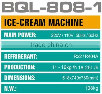 BQL-808-1 1.7 kw High Power Table Top Soft Serve Making Machine