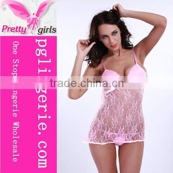 sexy transparent nighty babydoll lingerie dress for women