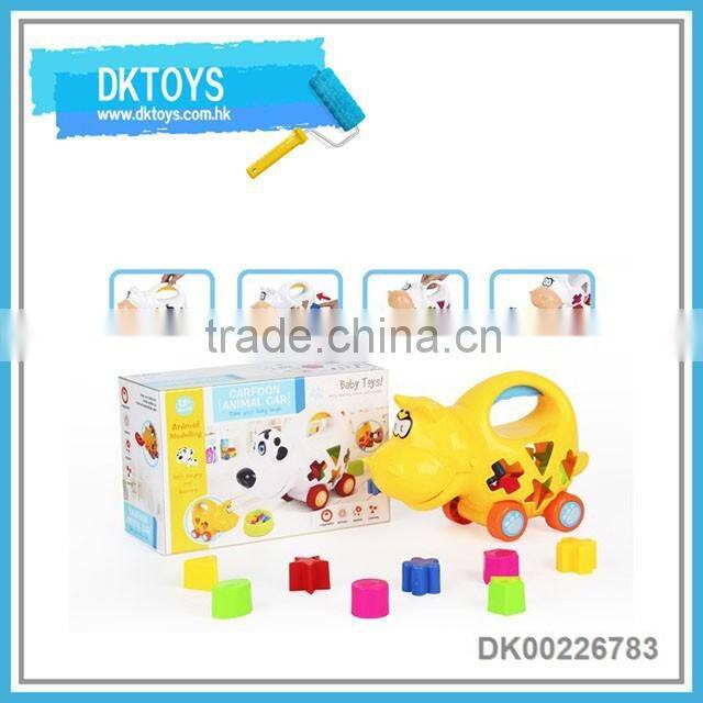 Educational animal building block car