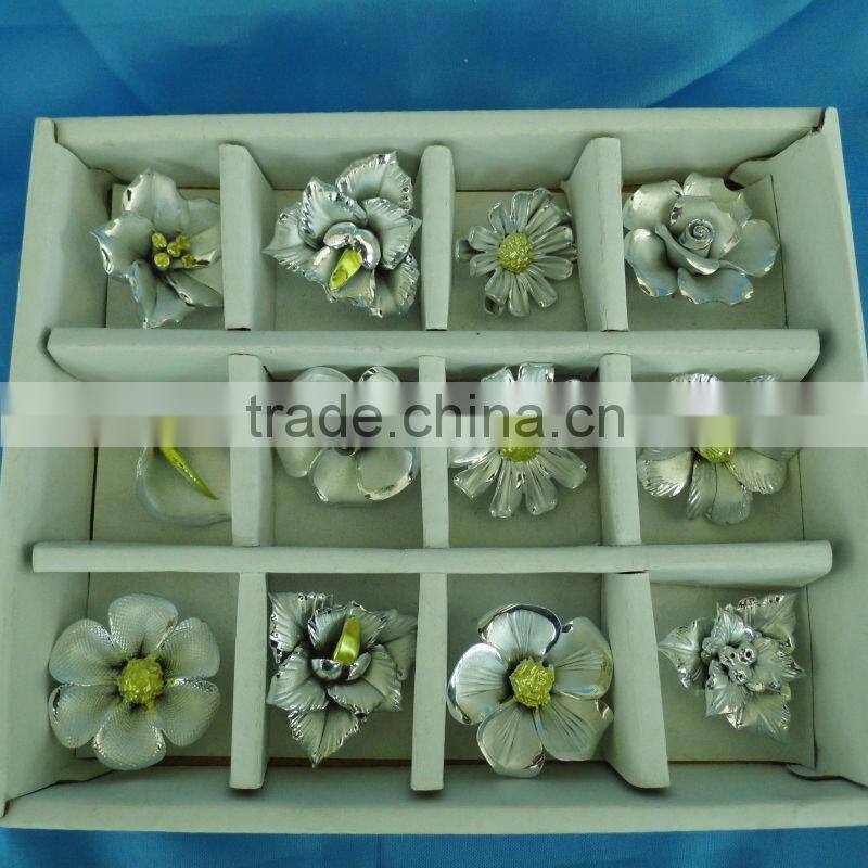 porcelain silver calla flower