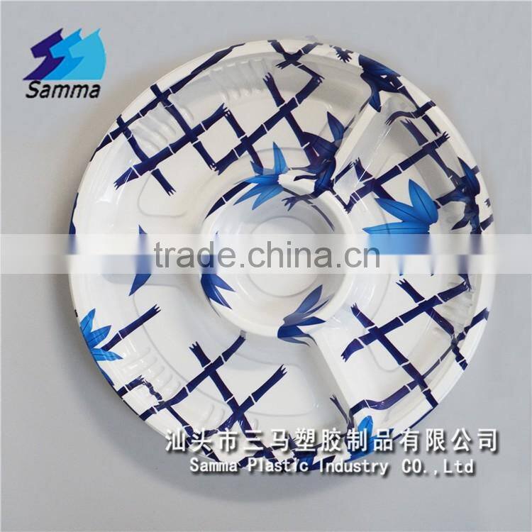 SM1-2117ZY-B Plastic sushi lunch box with dividers,fessional sushi party tray manufacturer factory in shantou