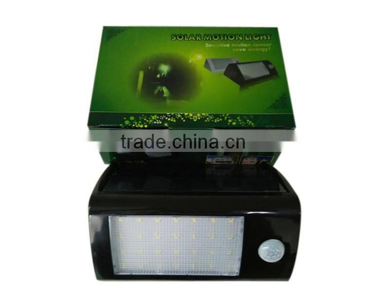 28 led white color round triangle lampshade 2200mah Ni-MH battery PIR sensor + Light control solar led wall light