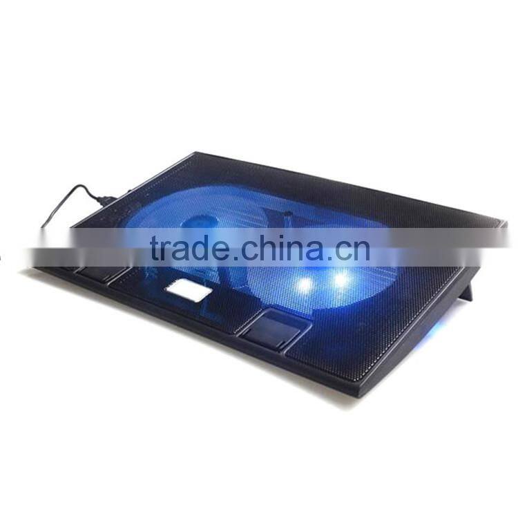 super slim mini foldable notebook cooler pad with 2 fans