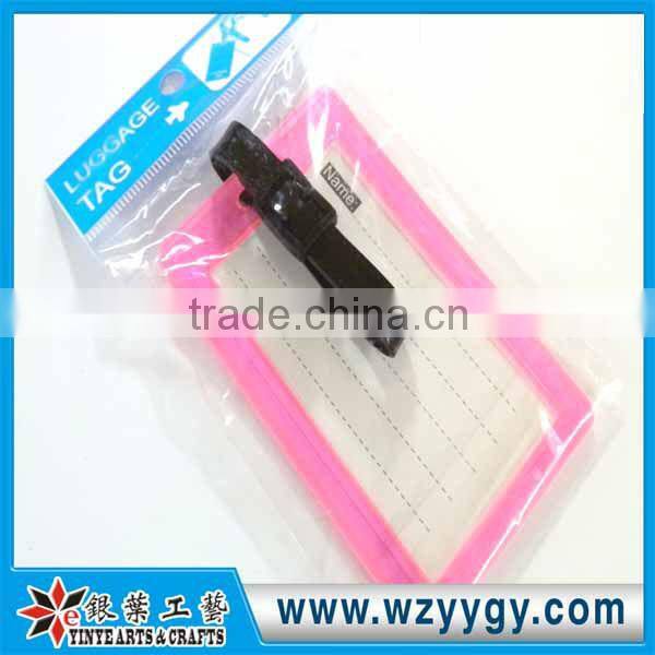 PVC Fluorescent film luggage tag for promotional gifts