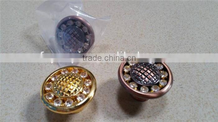 Shabby Zinc Alloy Furniture Knob and Crystal Cabinet Round Knobs and drawer glass Knob