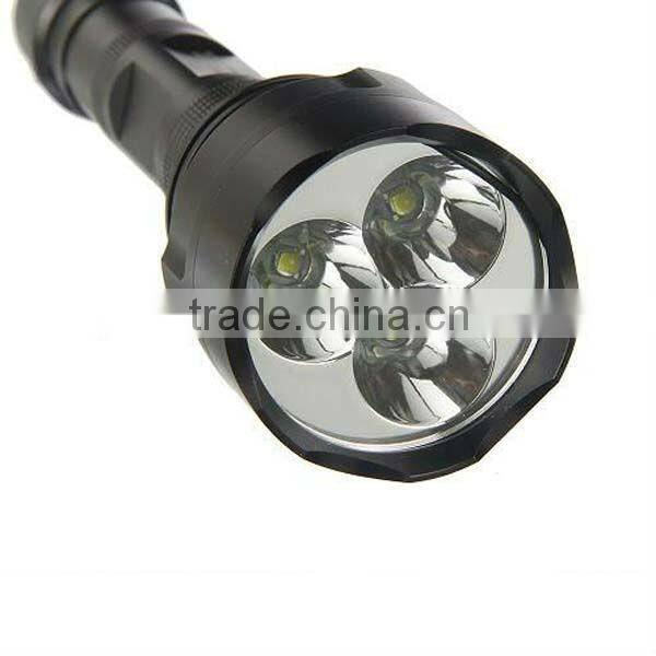 High Power 1-mode 3800 Lumens Aluminu LED Flashlight Torch