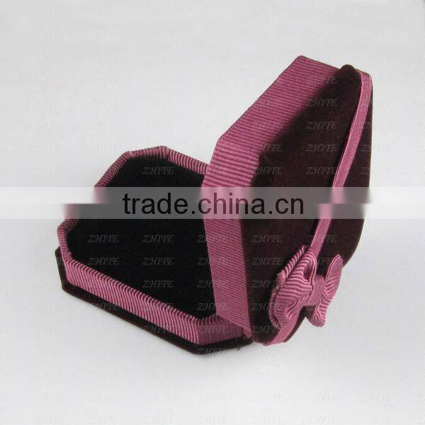 Elegant flannel fashion jewelry packing box ZTPB-0041