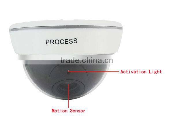 Black Dome Home Surveillance Security LED Flashing CCD Dummy IR Simulation Fake Camera