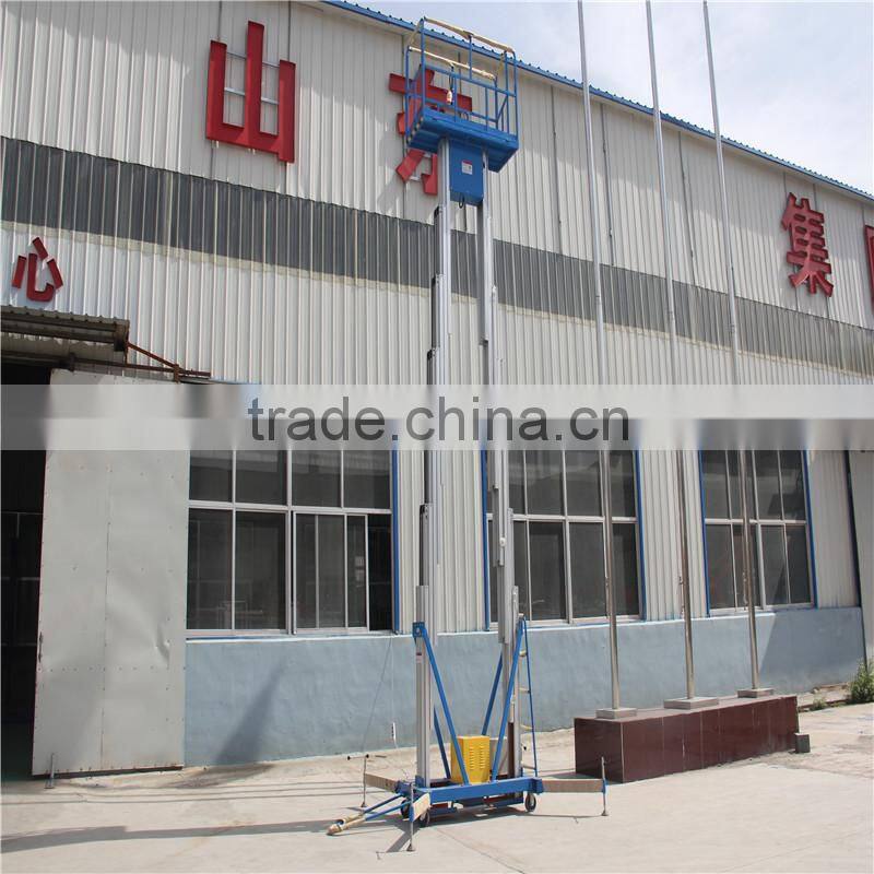 China factory price professional aluminum lift platform hand