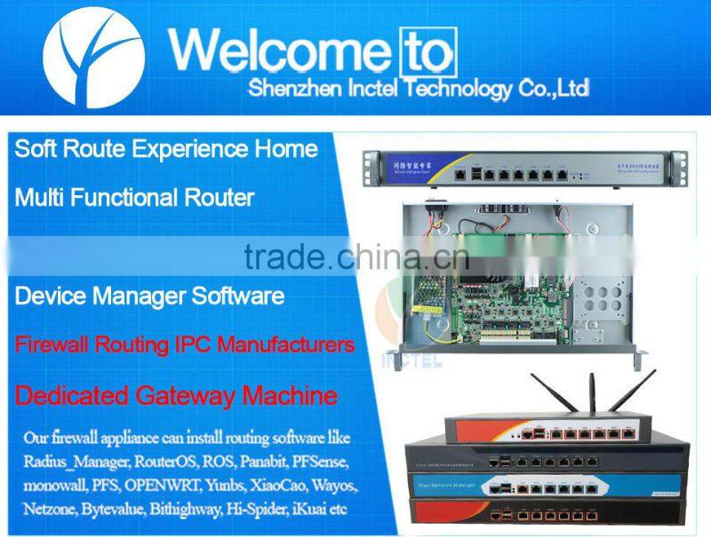 ROS 6 Gigabit Flow Control Wireless Mikrotik With G1610 CPU 1000M 6 82574l model number IN-RBG16 Mini CNC Router