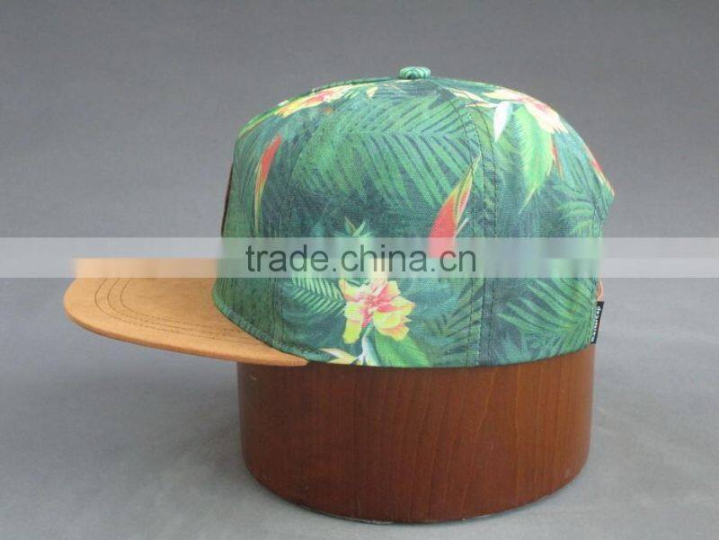 BSCI Aduit custom 5-panel snapback cap with printing logo