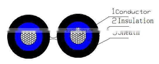 2x6mm2 solar cable 100meters/roll double core 6mm2 PV cable