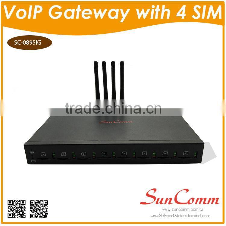 SC-0895iG with 4 SIM GSM VoIP Terminal quad band, SMS, Voip Gateway