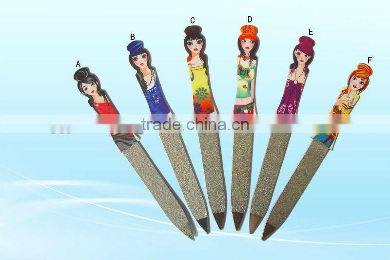 nail file with heat changer finish