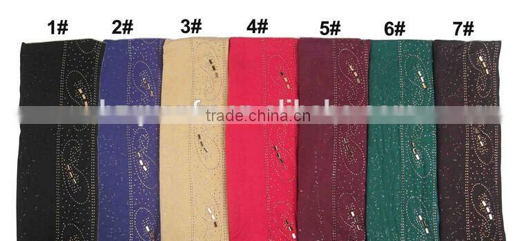 2016 new design hot stamping gittering muslim hijab scarf