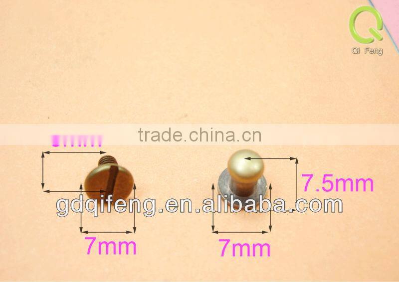 new design Decoration Handbag brass stud rivet 5mm
