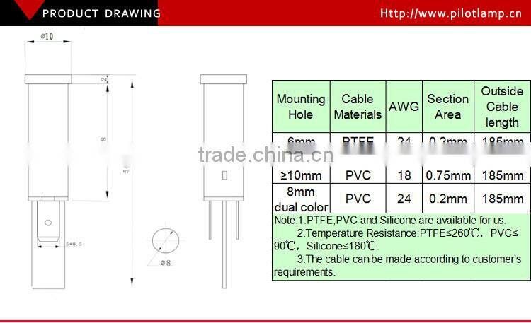 IP67 waterproof telefono plastic 8mm 24v blue led crystal light fittings