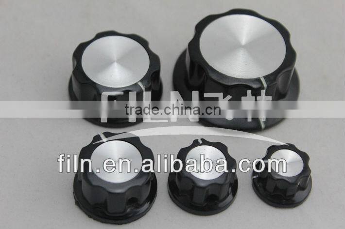 big round black aluminium hand painted ceramic knob