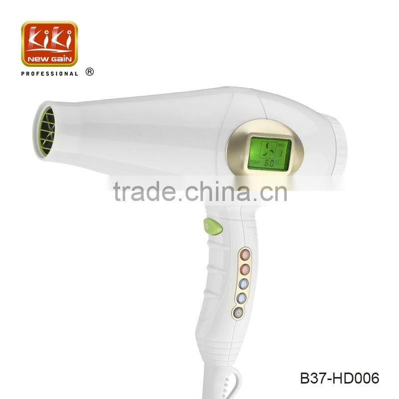 2400w Hair dryer. AC motor professional Hair Drier With LCD Display Screen