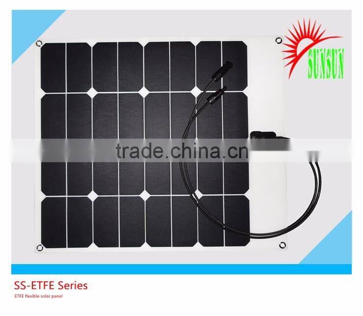 SUNSUN top quality ETFE flexible solar panel 100W with cell 22% efficiency