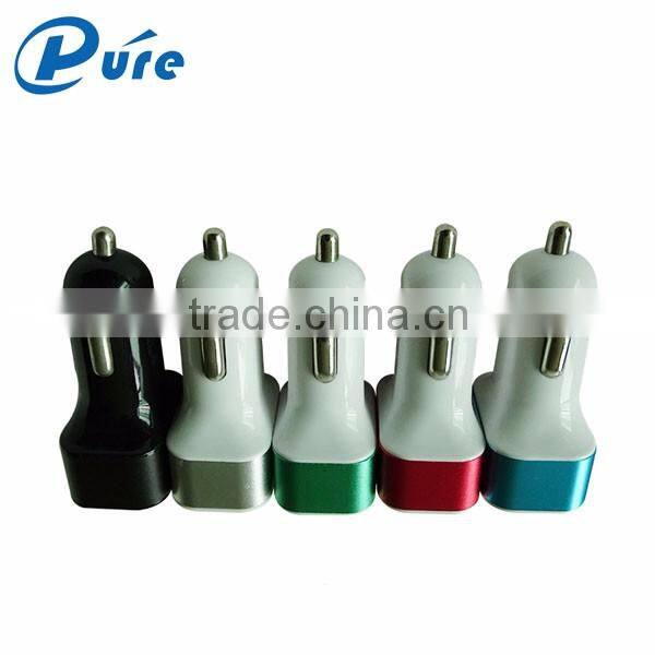 2016 New color quick smart car charger plug in chargers for mobile phone,iPad,MP3