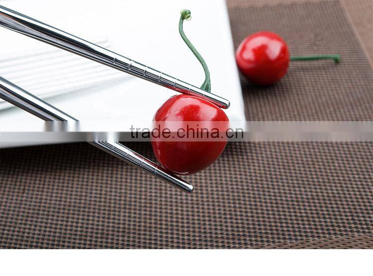 South Korean high-grade stainless steel chopsticks Korean square antiskid chopsticks tableware.High quality household chopsticks