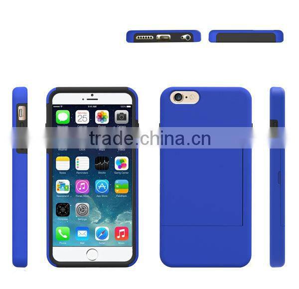 Unique design with strong kickstand credit card case for iphone 6