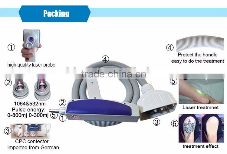 Hot selling 1064nm&532nm portable tattoo removal laser tattoo