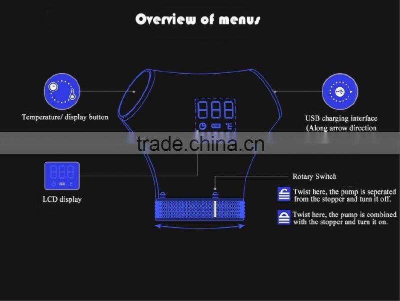 Automatic Dispenser Smart Intelligent Wine Vacuum Pump Wine Preserver With LED Temperature Showing Bar Tools Champagne Stopper