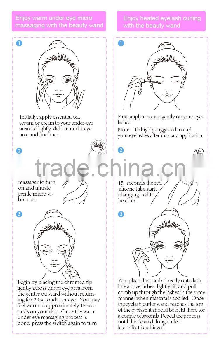 EP-201 Eyelash Curler Patented design 2 in 1 Beauty Wand battery operated