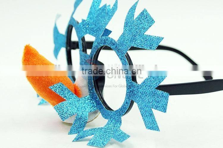 No.1 yiwu exporting commission agent wanted Wholesale snowflake party glasses/festival eye glasses with nose