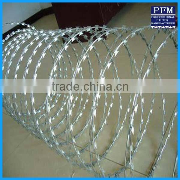 sale popular type electric galvanized razor blade Barbed Wire Mesh Fence