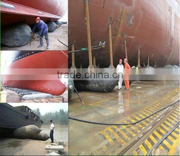 Marine rubber airbag for ship launching and loading