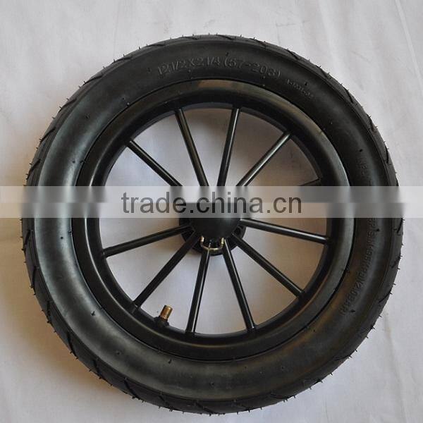 Super quality 12"x2"pneumatic inflatable small rubber wheel