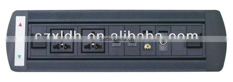 Universal electrical desktop socket