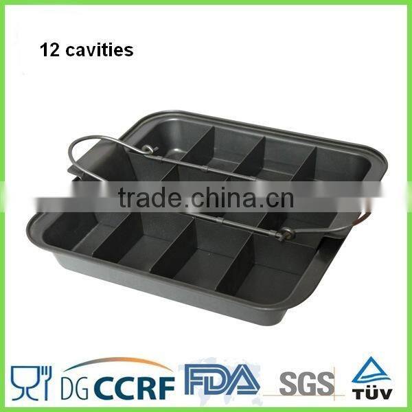 pancake baking pan/carbon steel non-stick sheet pan/baking tray with 18 cavities