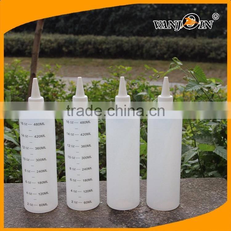 Empty 16oz Plastic Squeeze Dropper Bottles